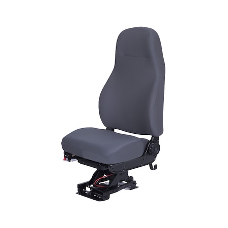 National Seat Assy, Refuse Truck, Mid-Back, Water And Stain Resistant, Cloth Material, Grey 40233.078